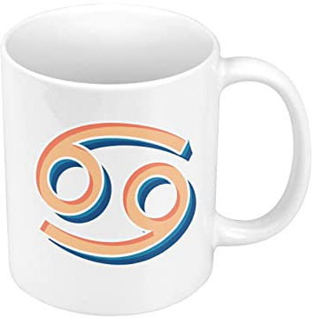 Tazza in ceramica Cancro Segno zodiacale Zodiaco Astres Metafora Simbolo Figura Allegoria