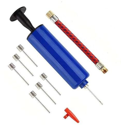 Luftpumpe Ballpumpe Ventiladapter Inflator mit 7 Nadeln 1 Düsen und 1 Ventil Adapter für Handball ，Basketball, Fußball, Volleyball, Rugby Ball, Luftballons, Swimming Ring und Andere Aufblasbare Bälle
