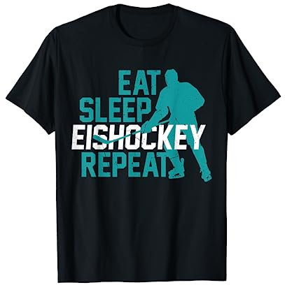 Retro Eishockeyspieler Eishockey Kinder Jungs Männer T-Shirt