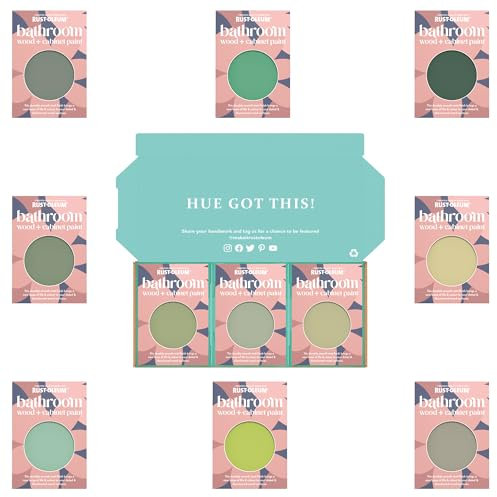Rust-Oleum Bathroom Cabinet Paint in Matt Finish – Rich Greens Tester Box