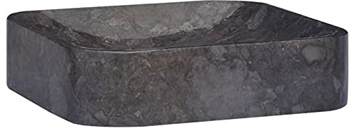 Lavabo mármol negro 40x40x10 cm, ShGaxin Fregadero, Lavabo Baño, Lavamanos Baño, Lavatorio Casa De Banho, Mueble Lavabo Sobre Encimera