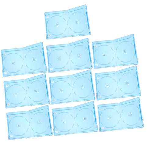 PHENOFICE 10pezzi Custodie Per Cd e Dvd Semi-translucide Morbida Da Design Con Copertina Inseribile Per Archiviazione e Organizzazione Dischi Trasparente