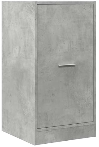 vidaXL Apothecary Cabinet, Storage Cabinet for Living Room, Apothecary Chest with Drawer, Cupboard, Modern Style, Concrete Grey Engineered Wood