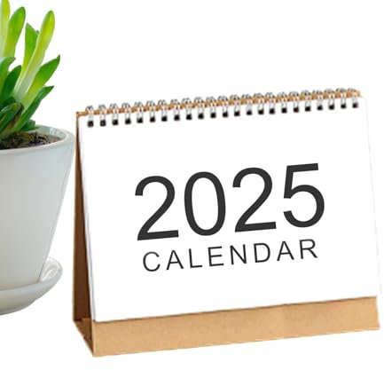 Yhsioaklo Tischkalender 2025, Tischkalender 2024-2025 | Twin-Wire-Bindungsplaner | Jahreskalender September 2024 – Dezember 2025 Doppeldraht-Monatskalender für die Schule