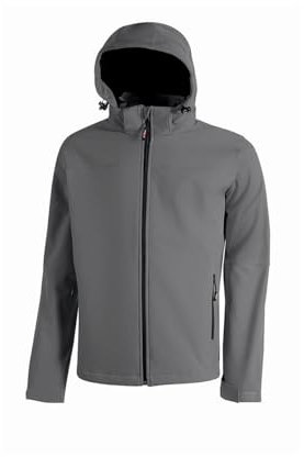 U-POWER | Giacca da Lavoro Uomo con Zip KYRA, Softshell Mechanical Stretch, Traspirante e Idrorepellente, 100% poliestere