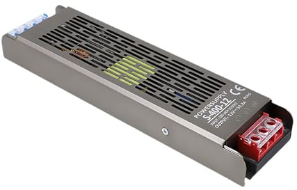 Clearhill Fuente de alimentación LED, adaptador de 12 V 400 W, transformador LED plano, CA a 12 V CC 33,3 A de bajo voltaje, utiliza tecnología a prueba de polvo y humedad, para tiras de luz