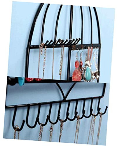 Alipis Einzigartige Ohrring Rack Schwarz Kupfer Überzogene Halskette Stehen Montieren Display