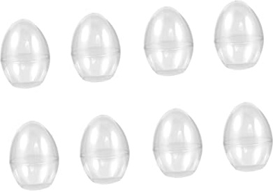 FRCOLOR Easter Candy Packaging Plastic Egg Boxes Fillable Bauble Ball Ornament Storage Container for Cookies and Gifts 8Pcs Medium Size (5.1 * 7.7cm)