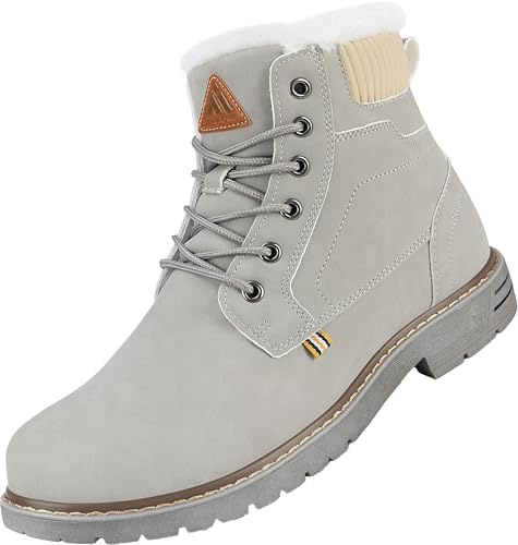 Mishansha Winterschuhe Gefüttert rutschfest Schneestiefel 36-48 EU | Stiefel Herren Outdoor Warm Arbeitsstiefel Damen Wanderung Bequem Alltag Klassische Boots Geschenk Halbstiefel Spaziergang