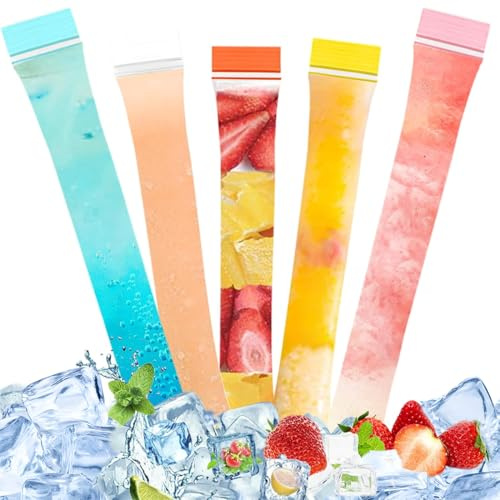 EIHI 250 Bolsas para Helados, Bolsas para Moldes de Helado Popsicle, Bolsas para Paletas DIY