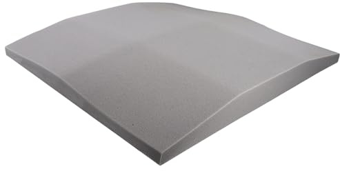 Culinavog Cojín de Espuma de 50 x 50 cm, Sofá para Asiento Caído, Alta Densidad para Adecuado, Reparación Repuesto, para Asiento de Sofá, Soporte Curvado para Muebles, Reparación de Hundimiento,Gris
