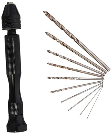 HONITANO 10 Piezas Brocas Helicoidales Manuales Taladro Manual Para Carpintería Con Brocas Rotativas Herramienta De Grabado Para Joyería Taladro Manual Para Herramientas Rotativas