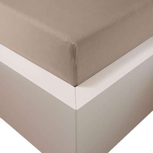 Traumschloss Edel-Jersey Spannbetttuch Premium Plus | Mako Baumwolle mit Lyocell & Elasthan | Bettlaken wärmt im Winter & kühlt im Sommer | hautsympatisch | 260g/m², 47,5% Mako Baumwolle, 47,5% Lyocell, 5% Elasthan