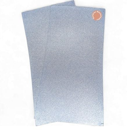 Sandras-Bastelladen - Metallic - 2er Set Kerzen Verzierwachsplatten - 200 x 100 x 0,5mm Blau