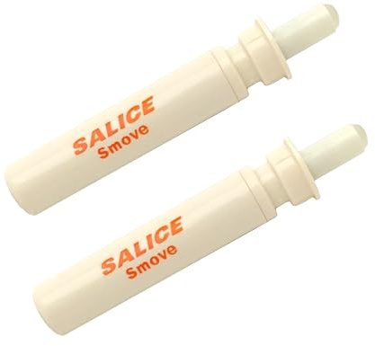 Amortiguador para puertas empotradas. Pistón Smove SALICE que desacelera el cierre de la puerta (marfil - beige, centro base y sombrero)