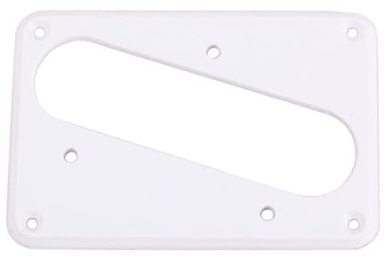 Einlagige Gitarren Tonabnehmerabdeckung für Steg in Weiß | Flacher Humbucker Rahmen, Metall Ausführung, Modell Gb409, Präzise Verarbeitung