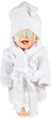NOLITOY Peignoir pour -né 0-3 Mois en Tissu Doux Blanc Serviette Bain Bébé et Accessoire Concombre pour Séance Photo -né, Costume Photo Bébé Confortable et Léger