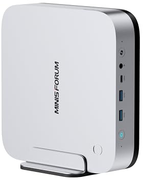MINISFORUM AI X1 PRO Mini PC, AMD Ryzen AI 9 HX470 (12C/24T, Fino a 5,2 GHz), Radeon 890M, 32GB DDR5 RAM, 1TB PCIe 4.0 SSD, Quad 4K Display, Dual 2,5G LAN, Wi-Fi 7, BT 5.4, OCuLink