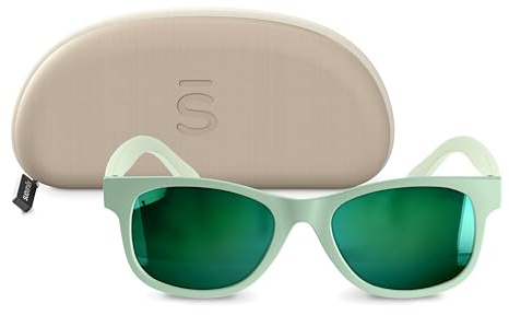 SUAVINEX, Gafas de Sol para Niños y Niñas de 3 a 8 Años, Polarizadas, Filtro UV 400, 100% Protección Rayos UVA y UVB, con Funda y Cinta de Sujeción, Flexibles y Ligeras, Cuadradas, Modelo 2026, Verde