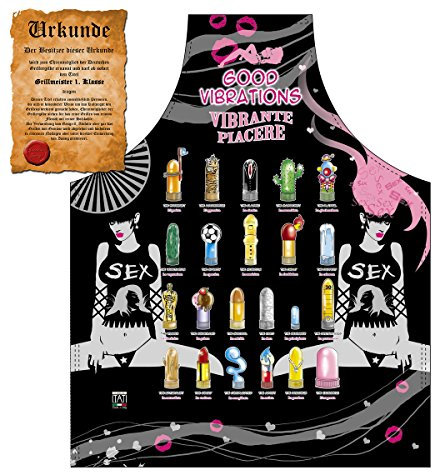 Sexy Grillschürze ! Top Scherzartikel zum Geburtstag, für Partys, Karneval,…: Good Vibrations !! GRATIS Urkunde dabei !!