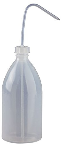 Spritzflaschen 6 x 1000ml rund natur aus LDPE inkl. Schraubverschluss mit Steigrohr (Spritzverschluss), Laborflasche, Enghals, Dosierflasche, Dosierflaschen***