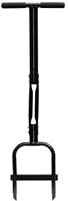 Gardzen Plug Aeration, Hand Hollow Tine Lawn Aerator, Heavy Duty Aerator for Compacted Soils and Lawns, 35 x 11, Black