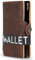 WLine Porta Carte di Credito Uomo e Donna Schermato in Pelle PU - Portafoglio Uomo Slim Rfid Compatto ed Elegante - Portatessere Uomo Tascabile (Marrone Scuro Vintage senza Zip)