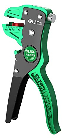 LAOA Cortador de alambre pelacables, alicates automáticos, cortador de alambre, pequeño pico de pato ajustable, herramientas pelacables eléctricas de 0,2 a 4,0 mm² (Express 6-7 días al Reino Unido)