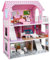 YUENFONG Villa Maison de Poupée XXL en Bois à 3 Étages Avec Accessoires et Meubles pour Enfants Filles - Cadeau Anniversaire, 60×23.7×70cm