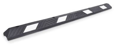 Parkplatzbegrenzer - Mit weißen Reflexstreifen - Inklusive Befestigungsmaterial - Hartgummi - Größe: 183,0 x 15,0 x 10,0 cm - Seitliche oder frontale Anwendung