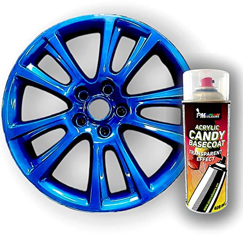 Sprühlack transparent und lichtdurchlässig, Sprühfarbe DIY BLAU Candy Cobalt Blue, Sprühdose Lackspray Farbe 400 ml, BCB-Basecout (Blau/Cobalt Blue)