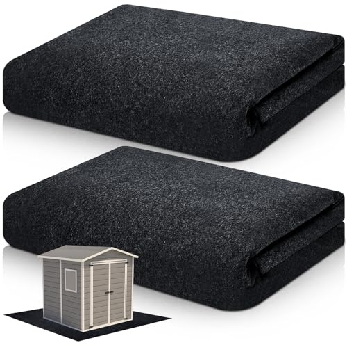 Haull 2 Pcs 5 x 3 ft Outdoor Storage Shed Floor Mat Waterproof Carport Storage shed mat Non Slip Patio Furniture Mat for Protect