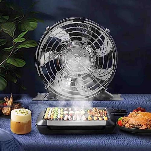 PRUJOY Desktop Range Hood Household Portable Hot Pot Barbecue Desktop Range Hood Low Noise for Filtering Smoke (Diameter 17cm)