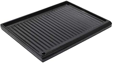Fonderia Bongiovanni | Bistecchiera in Ghisa | Smaltata | per Casa Cucina | Barbecue | in diverse misure (49,5x38 cm) Rettangolare | Piastra in Ghisa Smaltata