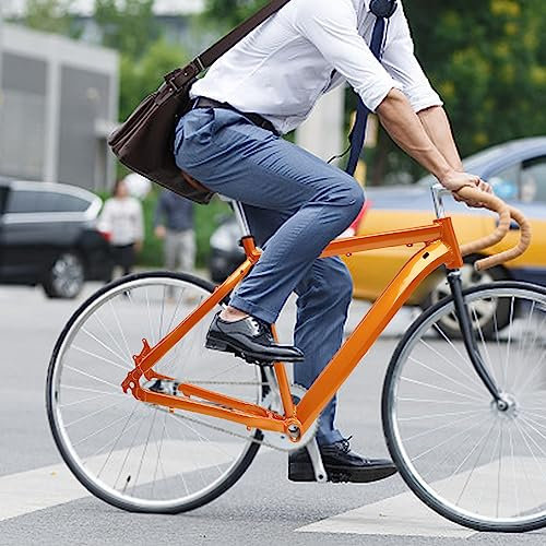 Mountainbike Rahmen Alloy Disc Fahrrad Frame Herren MTB Trekkingrad Alu Rahmensatz Interne FüHrung Female Male Haltbar Offroad Sport Hardtail Orange FüR 26 Bicycle 66Cm MaxtragfäHigkeit 80-120Kg