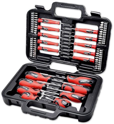 Amtech - 58pc Screwdriver & Bit Set in Case, Precision & Standard Drivers with Magnetic Tips, for Electronics Repairs & General DIY Tasks