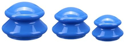 MagiDeal Taza de masaje con ventosa, tazas de masaje chinas para tejido profundo, brazos, relajación muscular, piernas traseras, 3 uds, azul oscuro