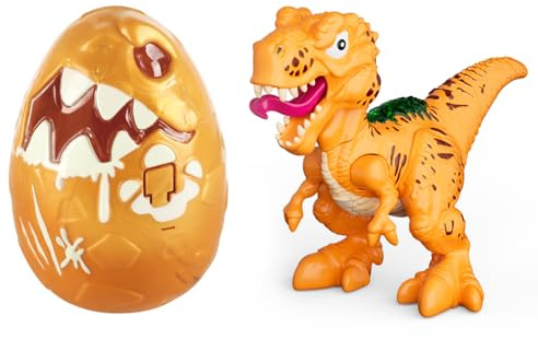 GizmoVine Dino Ei, Dinosaurier Spielzeug, Surprise Figuren Eier Auseinander Nehmen Elektrisch T-Rex mit Geräusch und Licht, Lehrreich Geschenk für Kinder 3 4 5 6 7 Jahre