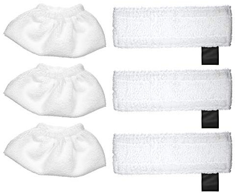 Panni Pulitore a Vapore, Panni Universali in Microfibra per Pulitore a Vapore, Accessorio Riutilizzabile e Lavabile per (3 coperture per ugelli per Stracci e 3