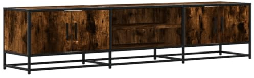 VidaXL TV-Bänk i Rökfärgad Ek - 180x35x41 cm Konstruerat Trä, TV-Skänk, HiFi-Skåp, Mediaskåp, Nöjescenter, TV-Konsol