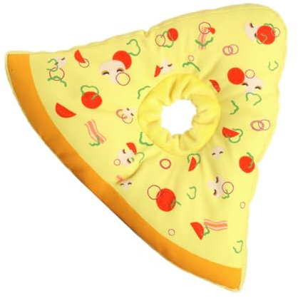 HAPINARY Katze Hund Genesungshalsband Aus Weichem Wasserdichtem Material Entzückender Pizza-Design-Kragen Für Verhindert Das Lecken Von Wunden s