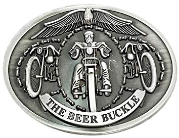 Bierkopfgürtel Lustige Flaschenschnalle Gürtelschnalle Bierhalter Gürtel Polymer Schnalle, silber, Einheitsgröße