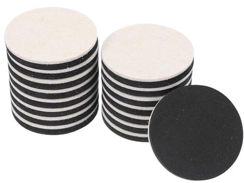 PATIKIL 3.5 Inch Felt Furniture Sliders, 16 Pcs Round Furniture Movers Slider Reusable Moving Pads Floor Protectors for Cabinet Table Carpet Sofa Couch, Beige