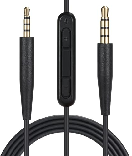 3.5mm - 2.5mm Aux Cable Cord, Bose Headphone Cable Replacement Kompatibel mit Bose 700 Quietcomfort QC25 QC35 QC35II QC45 JBL Tune 760NC LIVE 650BTNC 660NC mit Mikrofon und Lautstärkeregler
