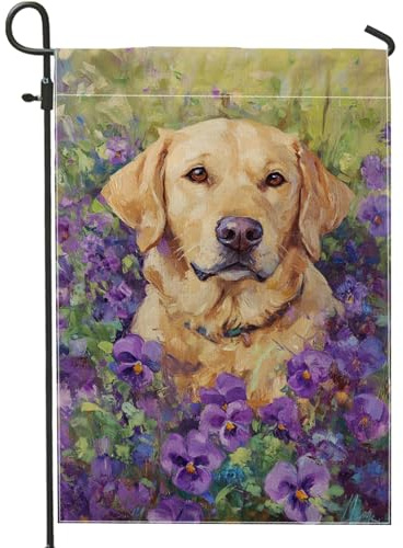 Drapeau de jardin printemps été, pensées florales jaunes, décoration extérieure, drapeau de cour double face en toile de jute pour fêtes sur la pelouse, décoration d'intérieur vibrante, 30,5 x 45,7 cm