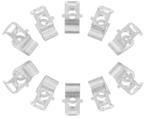 EXAOMBLE 10piezas Tornillos De Expansión Metal Para Placa De Matrícula Tuercas u Fijas Para De Motor De Automóvil Repuesto