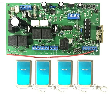 JOJIDE Apriporta Elettrico, 150kg Controller for Scheda Elettronica con operatore a Motore for apricancello a Battente Automatico for apricancello 12VDC Dual,per cancello(Kit 2)