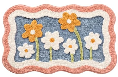 xianynow Tapis de bain antidérapant, en microfibre moelleuse, doux, absorbant, pour baignoire, tapis de salle de bain, lavable, salle de bain, entrée, 60 x 90 cm