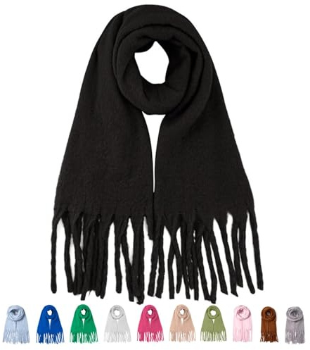 Mayoii Winter Warm Scarf for Women Chunky Scarf Oversized Big Grid Long Shawl Large Cold Weather Thick Blanket Scarves