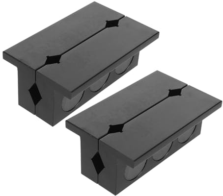 Amosfun Visual modificado automotriz almohadillas magnéticas para las mandíbulas almohadillas magnéticas para mordazas de banco aleación de aluminio Negro